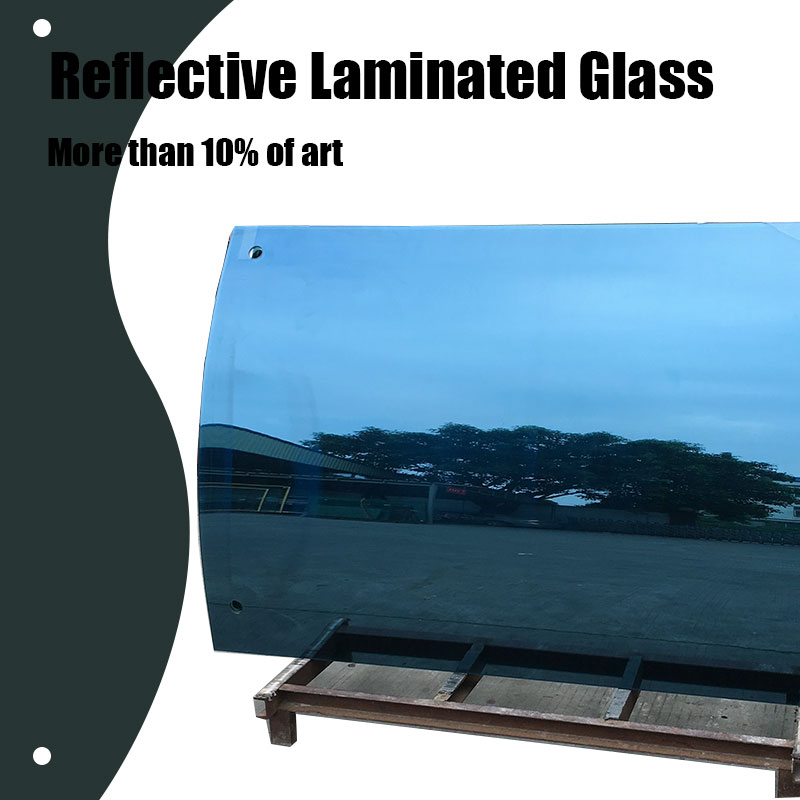 Veiligheid Gebogen reflecterende geharde gebogen gehard gelaagd glas reling